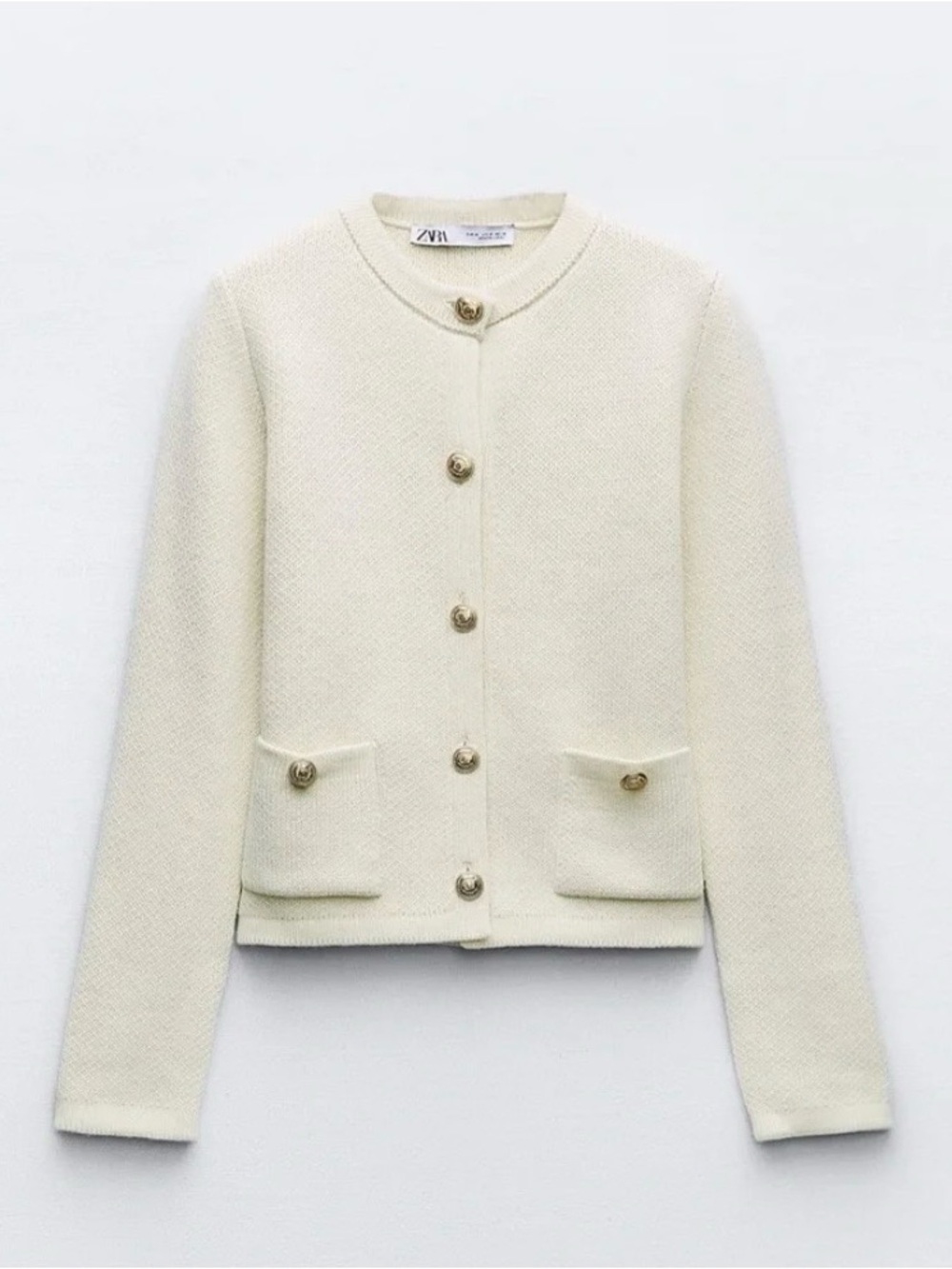 Zara Knit Cardigan with Gold Buttons